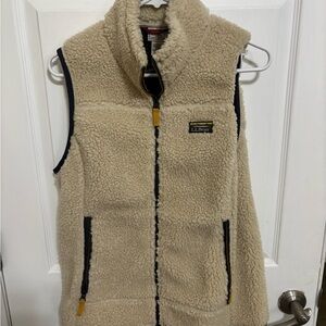 L.L. Bean Cream Sherpa Fleece Vest
